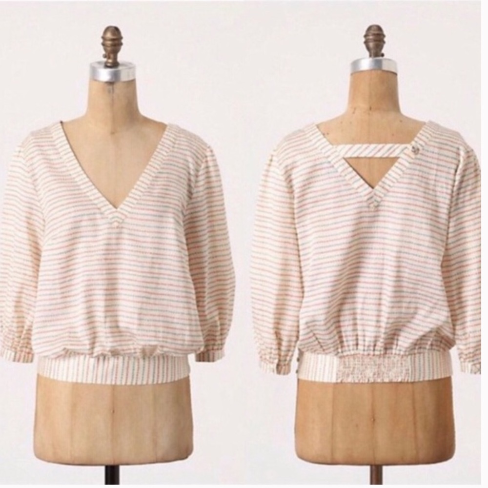 Anthropologie Postmark Skipped Beats striped top